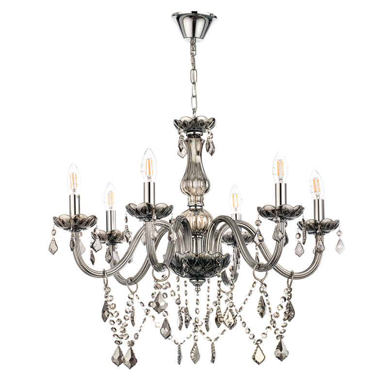 Φωτιστικά agiovlasitishome - ΣΗΜΑΝΤΙΚΟ: Σε περίπτωση διαφοράς τιμής από το κατάστημα ισχύει παντα και μόνο η τιμή του καταστήματος INLIGHT 6ΦΩΤΟΣ ΠΟΛΥΕΛΑΙΟΣ ΓΥΑΛΙΝΟΣ ΦΙΜΕ ΜΕ ΚΡΥΣΤΑΛΛΑ E1